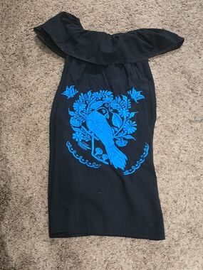 Black Off The Shoulder Traditional Mexican Dress